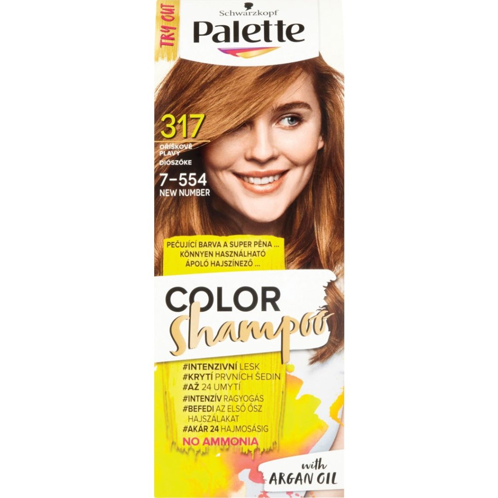 Palette Color Shampoo 317 / 7-554 orechovo plavý