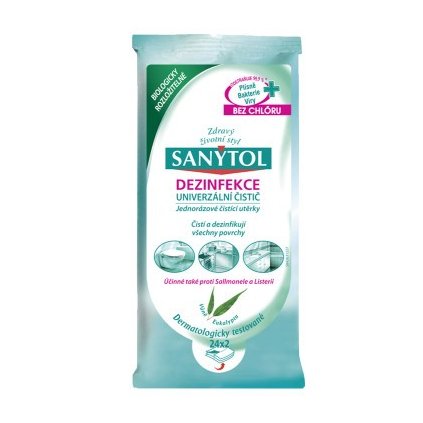 SANYTOL dezinfekcia univ.čistič-utierky 72 ks
