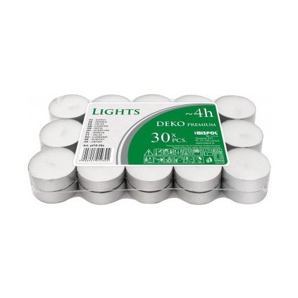 Bispol Sviečka čajová 4 hod. 30 ks