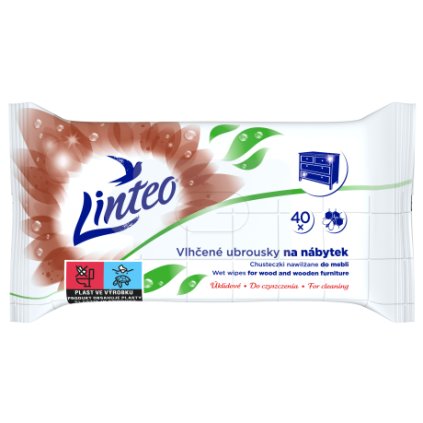 Linteo Vlhčené upratovacie obrúsky na nábytok – 40 ks