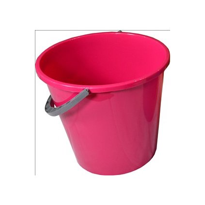 Vedro 10L EKO ružové s plastovou rúčkou