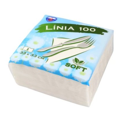 149038 servitky biele 1vrst linia 100 33x33cm
