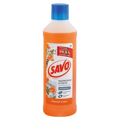 Savo na podlahy 1L bez chloru  Pomaranč Mäta