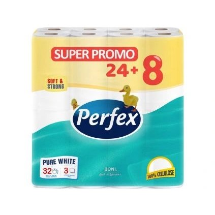 Perfex Soft&Strong Toaletný papier 3vrst. 32ks