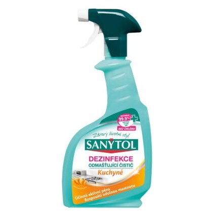 SANYTOL kuchyňa 500 ml dezinfekčný odmasťujúci čistič citrus