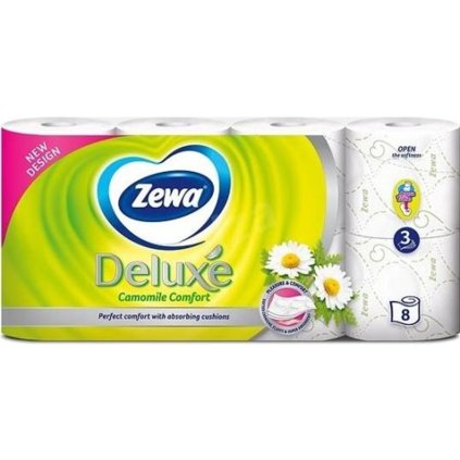 Zewa Deluxe toaletný papier Camomile Comfort 150útrž.8kusov 3vr.