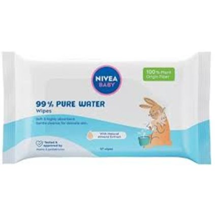 Nivea Vlhčené utierky 57 ks Pure water