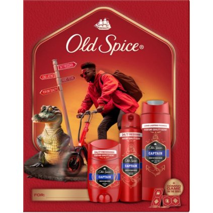Old Spice Captain DK sprchový gél 250ml+spray 150ml + stick 50ml