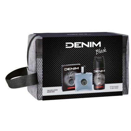 Denim Black voda po holení 100 ml + deo 150 ml +kozmetická taška