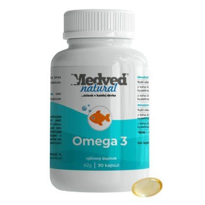 Medveď natural Omega-3 90 kapsúl