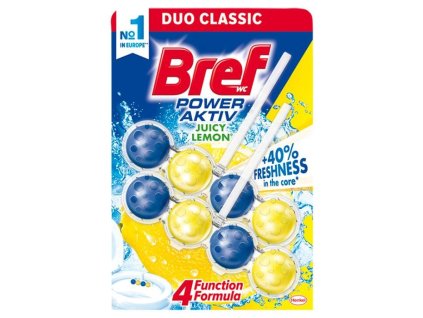 Bref Power Aktiv Lemon tuhý WC blok 2 x 50 g