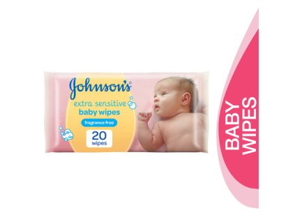 Johnson's Extra Sensitive vlhčené utierky 20ks