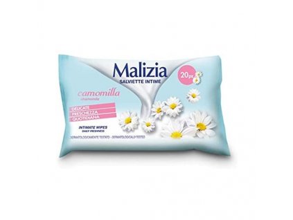 intimne obrusky malizia salviette intime camomilla 20ks