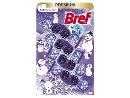 bref premium 4x50g the frosty snowman winter party purple water 1679484731 bref wc blok color aktiv purple water winter party 4x50g