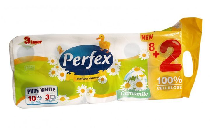 E-shop Perfex Camomile toaletný papier 8+2 3vrst