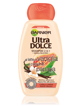 Garnier Ultra Dolce Vanilia & Papaya 2in1 šampón na vlasy 300ml