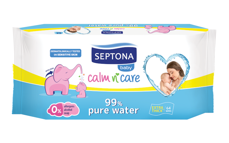 Septona Baby Pure Water detské čistiace utierky 64ks