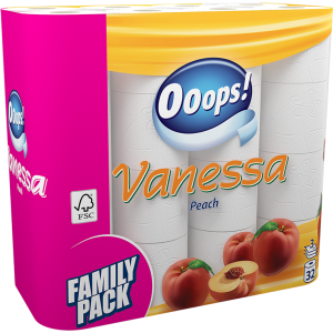 Ooops Vanessa Peach toaletný papier 3vrst. 32ks