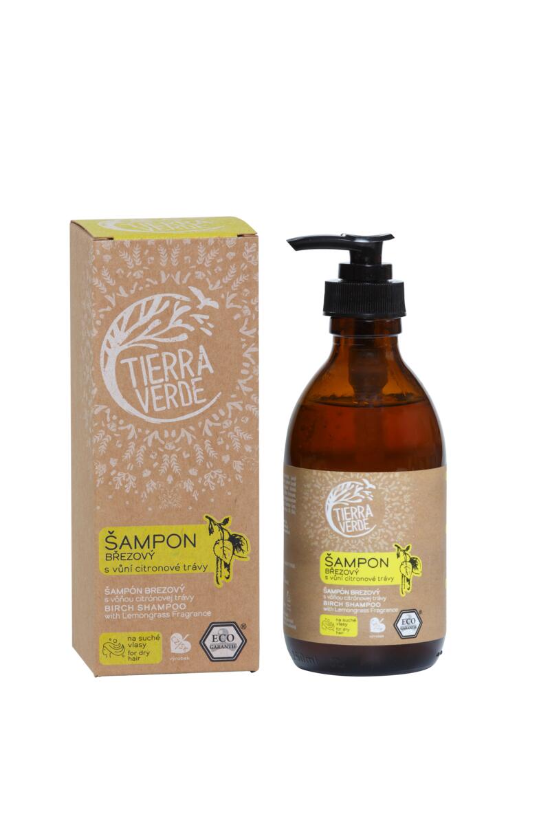 E-shop Yellow&Blue Brezový šampón na suché vlasy s vôňou citrónovej trávy 230ml