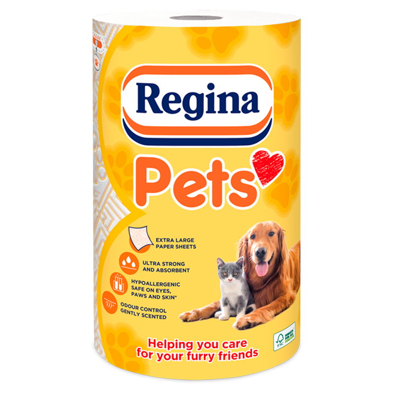 Regina Pets papierové utierky pre domácich miláčikov 3 vrst.