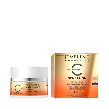 Eveline Cosmetics EVELINE C SENSATION 40+ revitalizačný protivráskový krém s vitamínom C 50ml