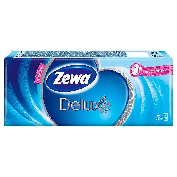 E-shop Zewa Deluxe Original papierové hygienické vreckovky 10 x 10 ks