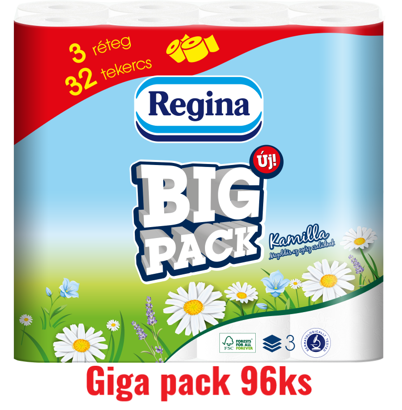 Regina Giga Pack Kamilka toaletný papier 3vrst. 96ks