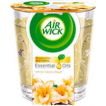 Air Wick Essential Oils Infusion White Vanilla Beans sviečka 105g