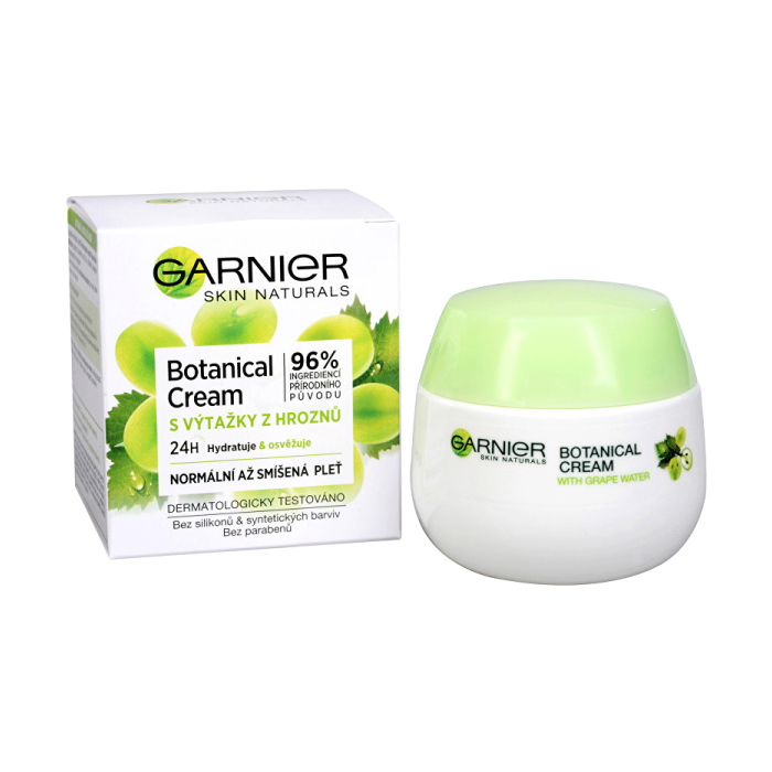 GARNIER Skin Naturals Botanical Cream with Grape Water, hydratačný krém s výťažkami z hrozna pre normálnu až zmiešanú pleť 50ml