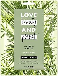 Love Beauty and Planet Love Beauty & Planet Textilné maska Tea Tree & Vetiver 1 ks