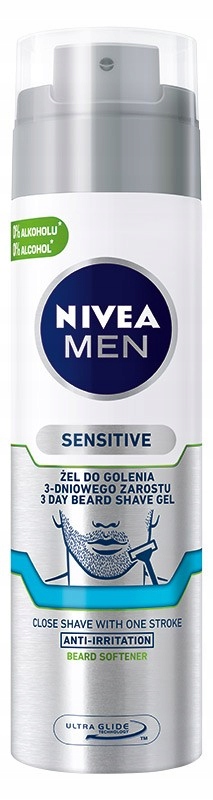 Nivea Men 3-day beard Sensitive gél na holenie 200ml