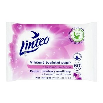 E-shop Linteo vlhčený toaletný papier s kyselinou mliečnou 60ks
