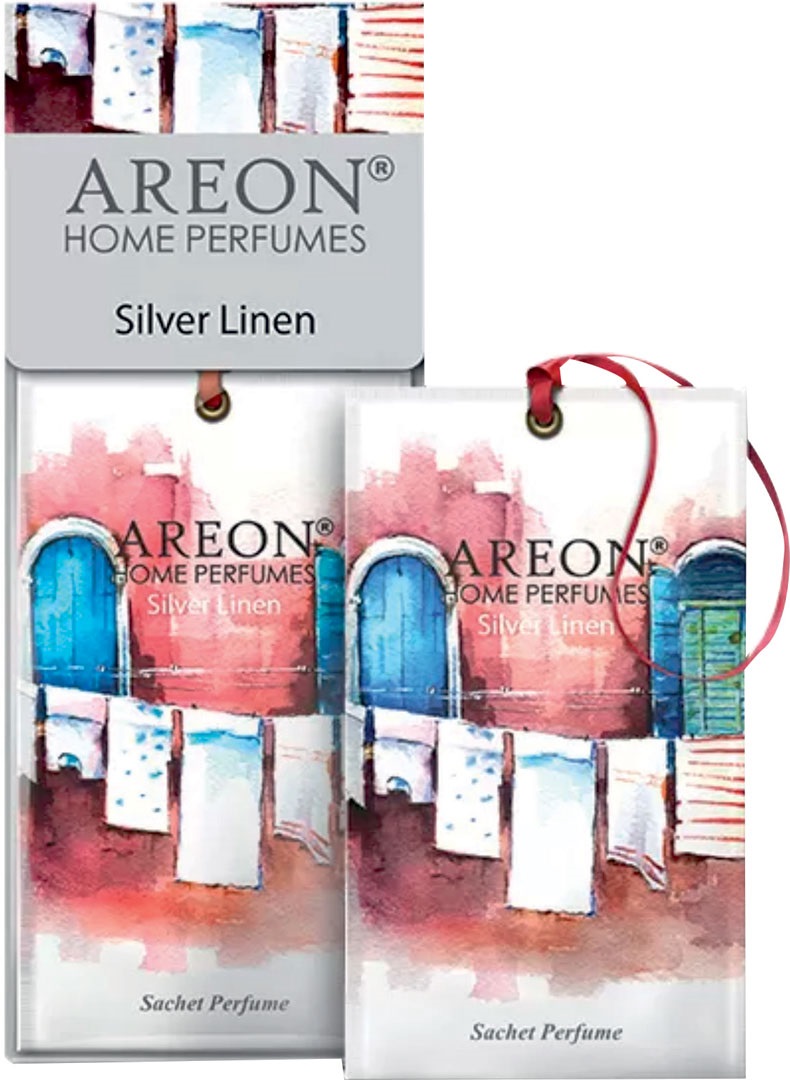 E-shop Areon Scent Sachet osviežovač v zduchu v hodný do šatnikov - Silver Linen 1ks
