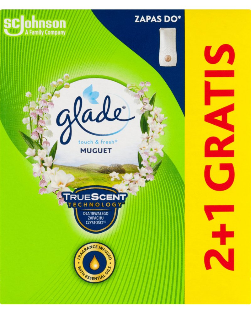 Glade Touch & Fresh Muguet aerosólový osviežovač vzduchu náplň 3kx10mls