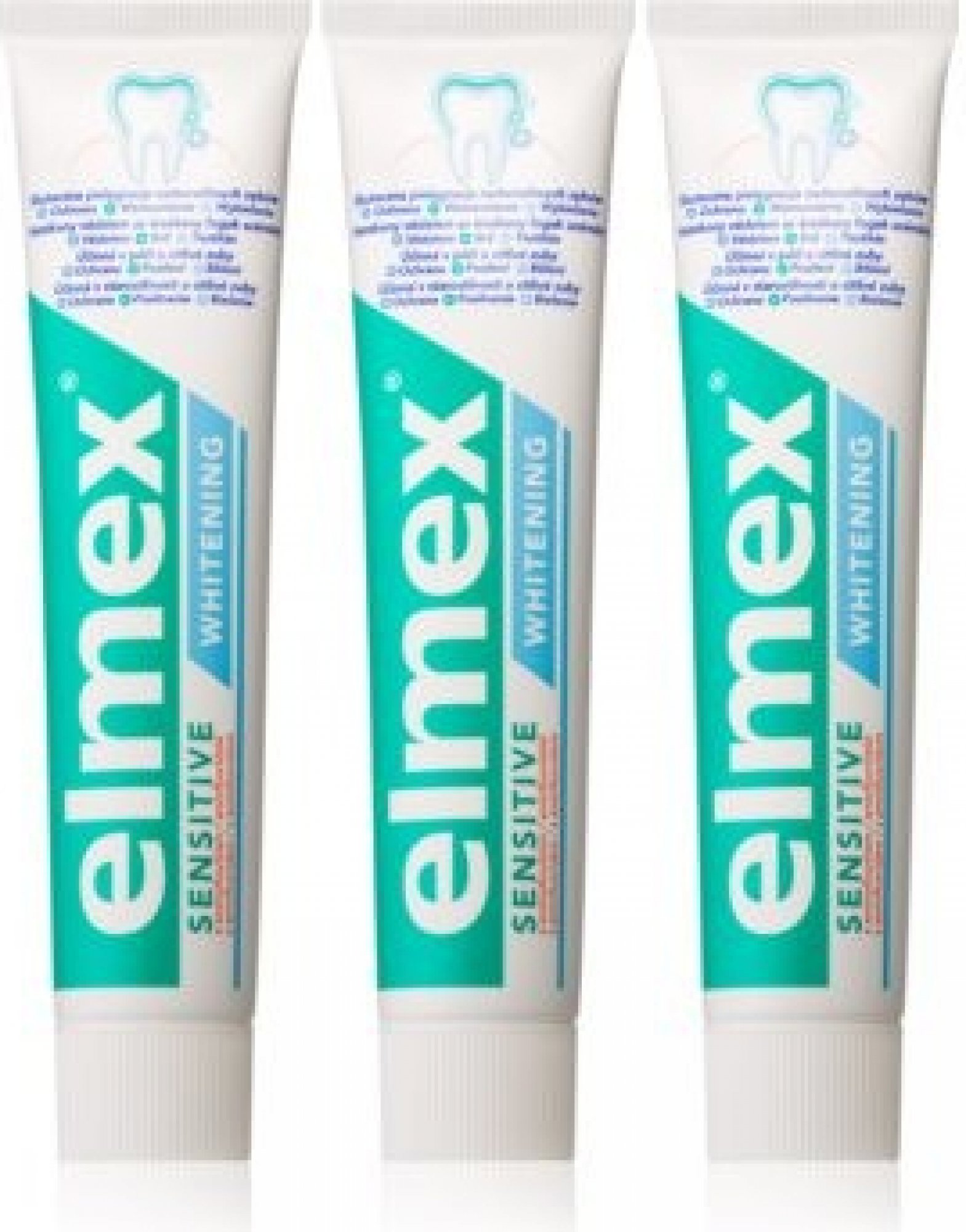 Elmex bieliaca zubná pasta pre citlivé zuby sensitive whitening 3 x 75 ml