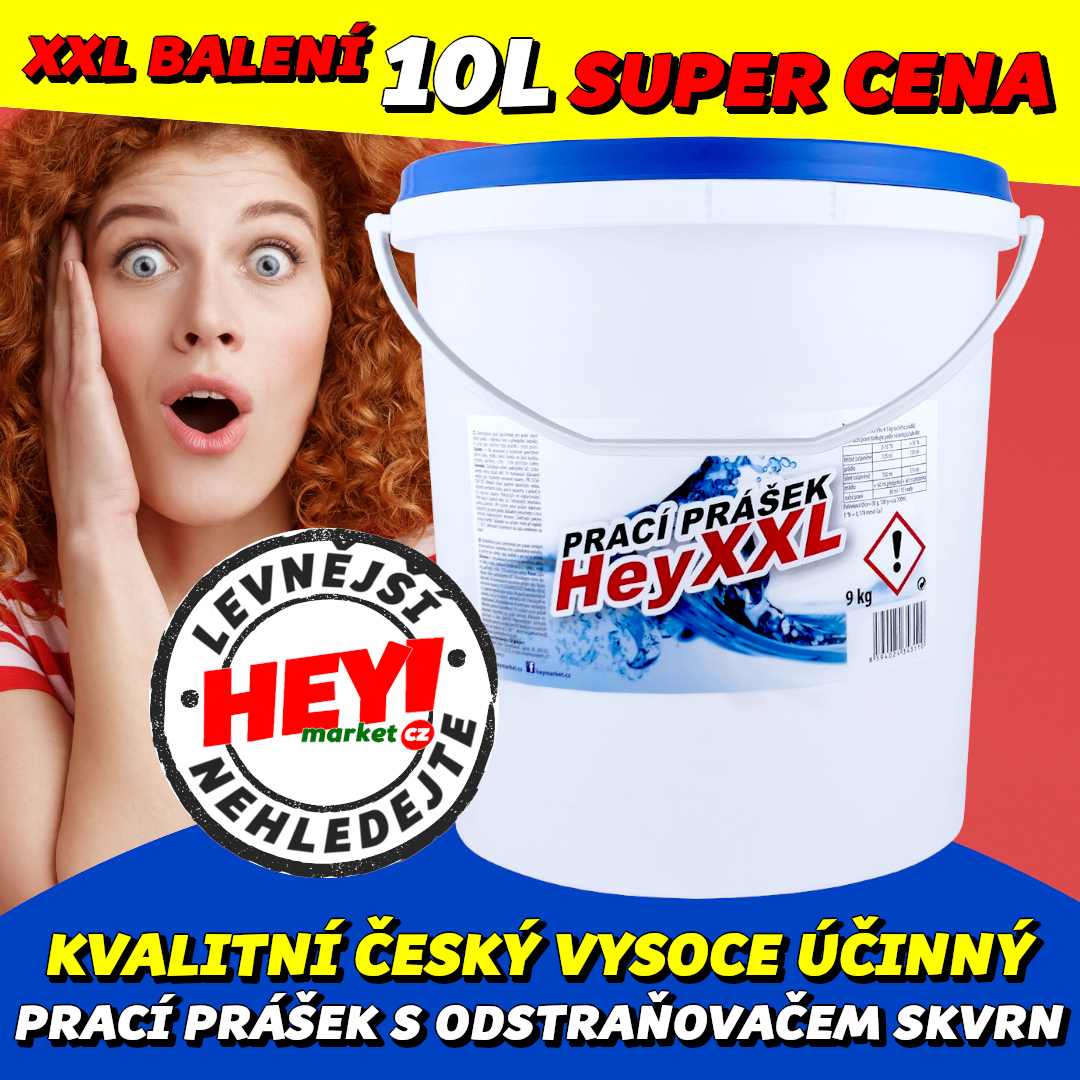 HEY! POWER XXL Prací prášek 9kg (113dávek)