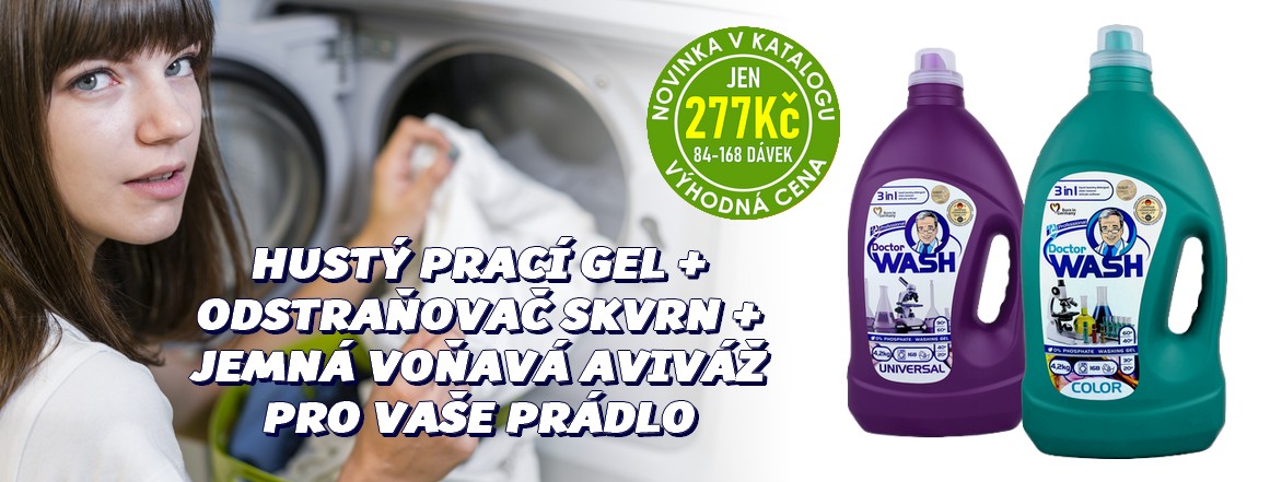 NOVINKA - DOCTOR WASH PROFESSIONAL 3 in 1 Prací gel 4,2kg (84-168dávek)
