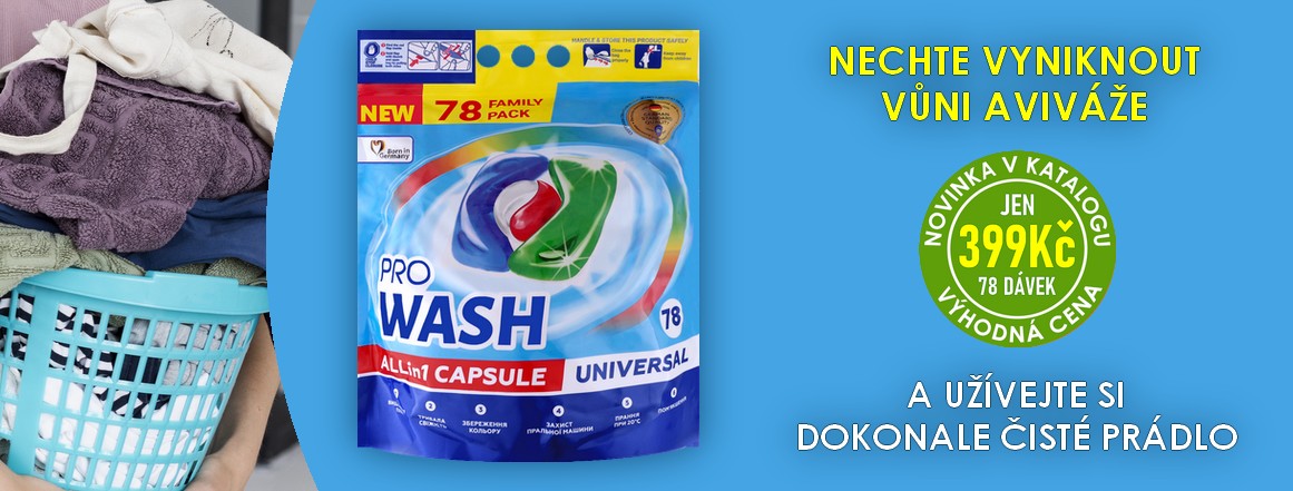 NOVINKA - PROWASH ALL IN 1 CAPSULE PRACÍ KAPSLE 78KS - UNIVERSAL