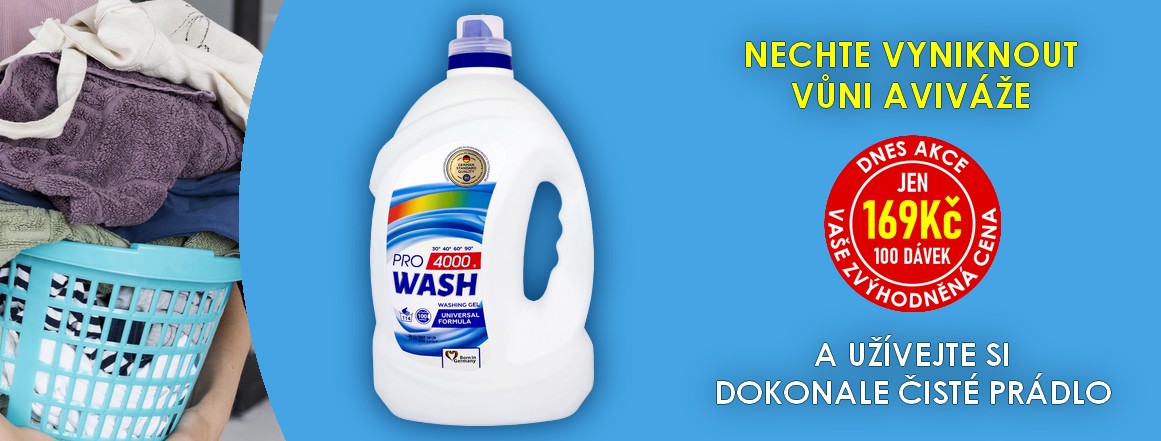 AKCE - PROWASH WASHING GEL PRACÍ GEL 4KG (100DÁVEK) - UNIVERSAL