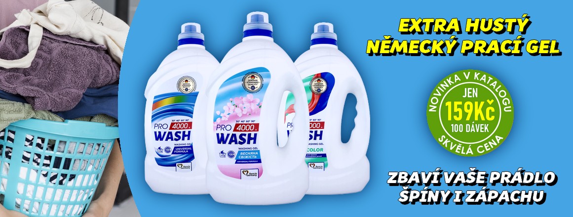 NOVINKA - PROWASH WASHING GEL Prací gel 4kg (100dávek)