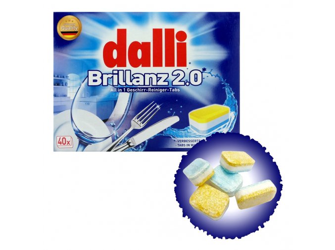 dalli brillanz 2 0 all in 1 tablety do mycky 40ks