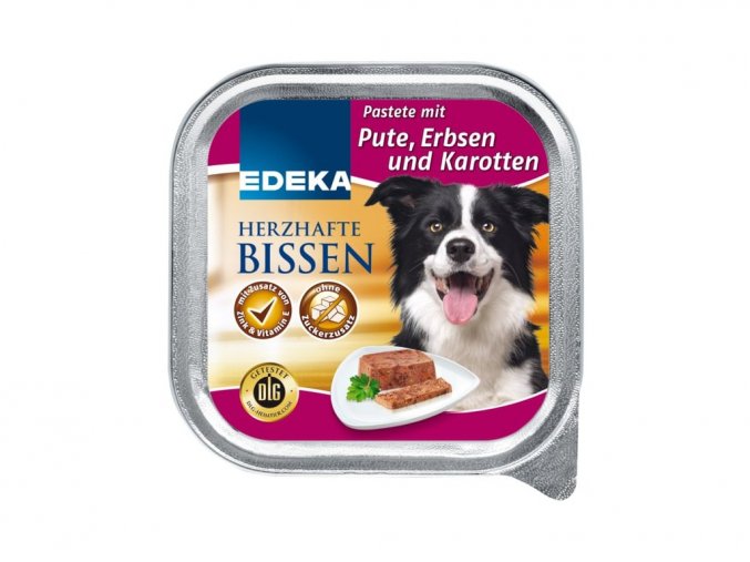 edeka pastika pro psy kruta hrach a mrkev 300g