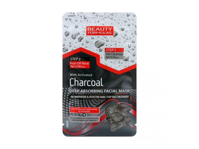 beauty formulas charcoal deep absorbing facial mask 1ks