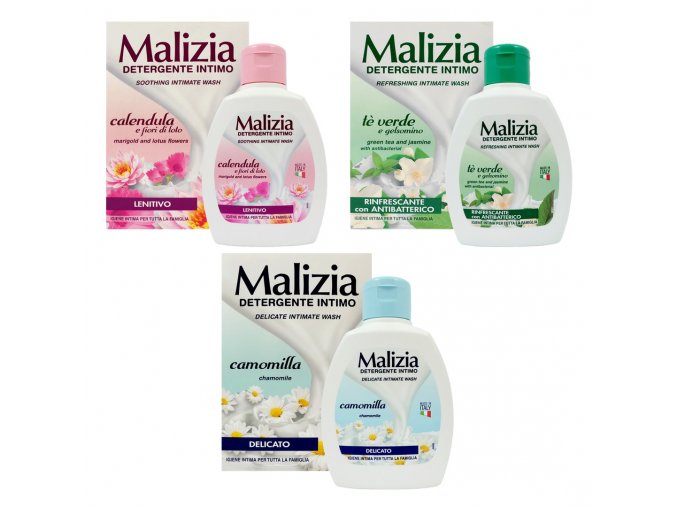 malizia detergente intimo intimni myci gel 200ml 3druhy
