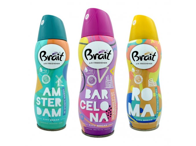 brait city break osvezovac sprej 300ml 3druhy