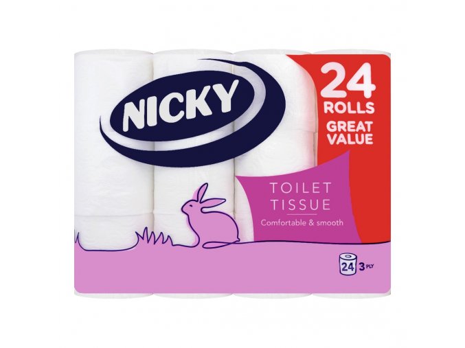 nicky comfortable smooth toaletni papir 3vrstvy 24 roli bezobalu