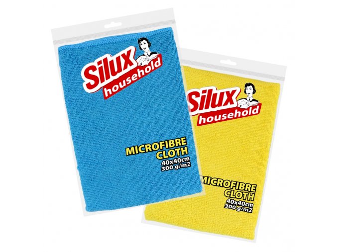 silux household microfibre cloth 40x40cm 300g m2 1ks 2druhy