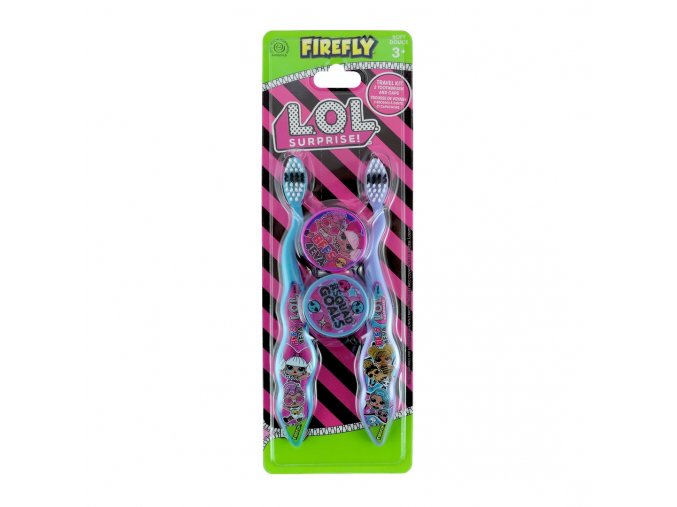 firefly lol surprise detsky zubni kartacek s cestovnim pouzdrem 2ks