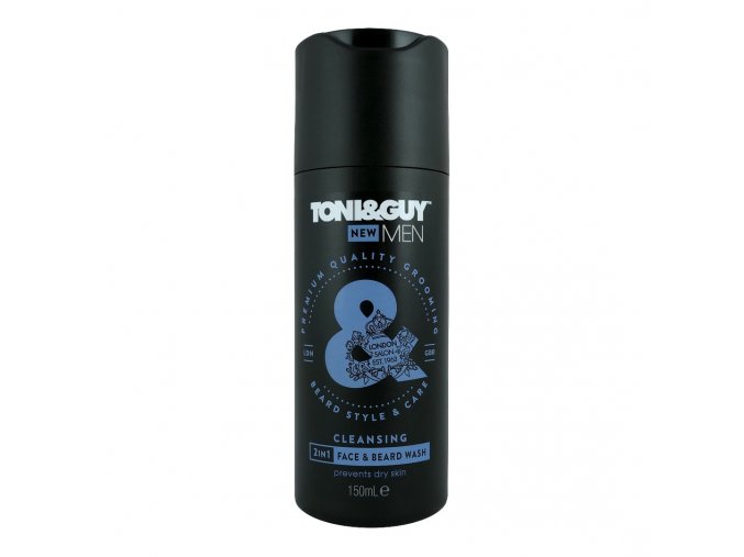 toni guy men cleansing 2in1 face beard wash 150ml