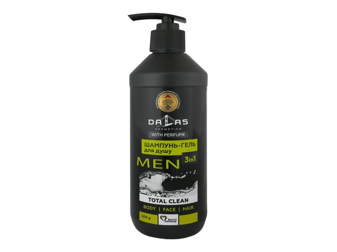 dalas with perfume total clean men 3in1 panský sampon a sprchovy gel 500g